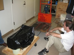 Ron wondering what is in the black bag?